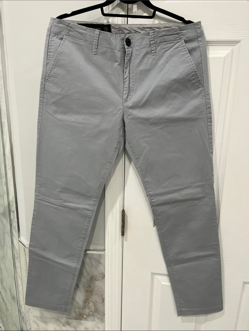 Armani Exchange Light Gray Chinos - Slim Straight